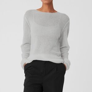 alo Cashmere Reform Long Sleeve in Dove Grey Heather size M NWT